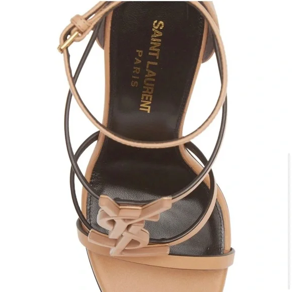 Saint Laurent Tan Strappy Heels - Picture 3 of 7